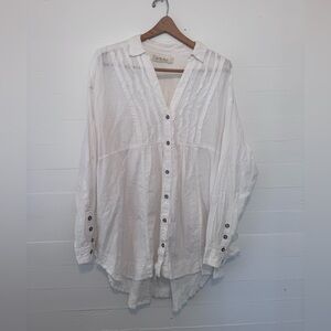 We The Free  Free people white over sized Button-Up Shirt